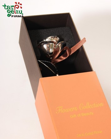 Sidabru dengta tikra rožė