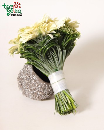 Vestuvinė puokštė su gerberomis