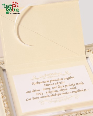 Rėmelis-atvirutė krikštynų proga