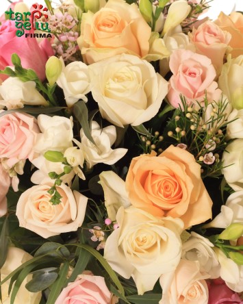 Pastel Roses Arrangement