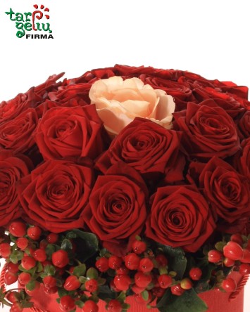 Box with roses I WILL LOVE