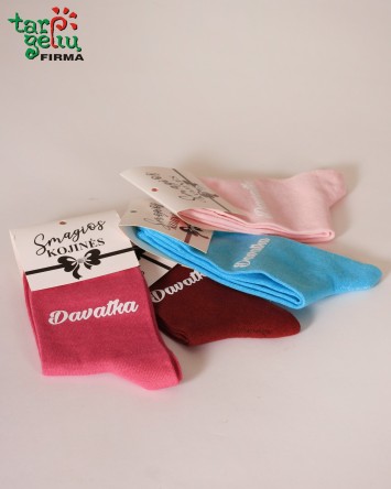 Kojinės su užrašu "Davatka"