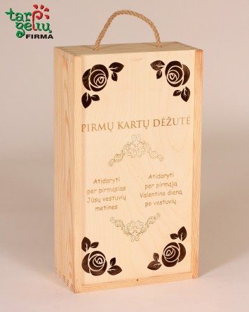 Dviguba vyno dėžė "Pirmųjų...