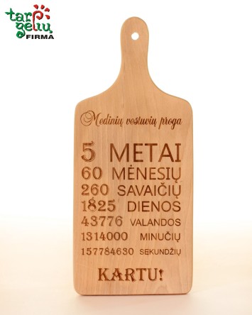 Lentelė "Medinių vestuvių...