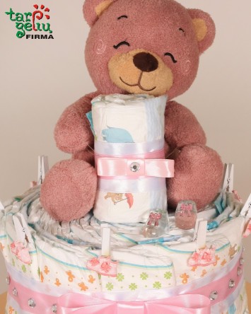 Pampersų tortas "Meškutis"